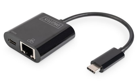 Karta sieciowa DIGITUS przewodowa USB 3.0 Typ C do RJ45 Gigabit Ethernet oraz 1xUSB Typ C z PD 2.0 Karta sieciowa DIGITUS przewodowa USB 3.0 Typ C do RJ45 Gigabit Ethernet oraz 1xUSB Typ C z PD 2.0