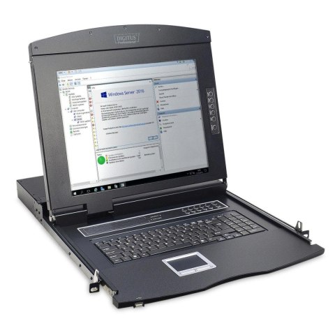 Konsola modułowa 17" LCD DIGITUS z touchpad bez KVM 1U klawiatura US Konsola modułowa 17" LCD DIGITUS z touchpad bez KVM 1U klawiatura US