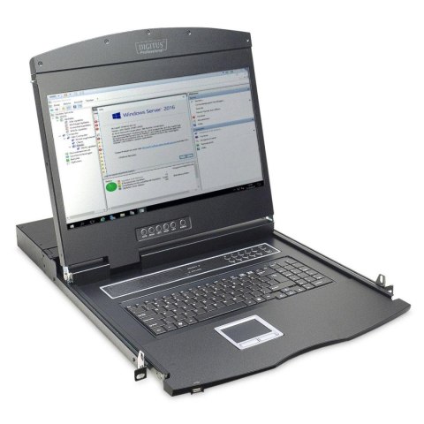Konsola modułowa 19" LCD DIGITUS z touchpad bez KVM 1U klawiatura US Konsola modułowa 19" LCD DIGITUS z touchpad bez KVM 1U klawiatura US