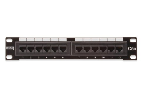 Patch panel DIGITUS 10" 12x RJ45 UTP kat. 5e 1U (RAL 9005) Patch panel DIGITUS 10" 12x RJ45 UTP kat. 5e 1U (RAL 9005)