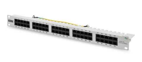 Patch panel DIGITUS ISDN telefoniczny 19" 50x RJ45 (8P4C) UTP kat. 3 szary Patch panel DIGITUS ISDN telefoniczny 19" 50x RJ45 (8P4C) UTP kat. 3 szary