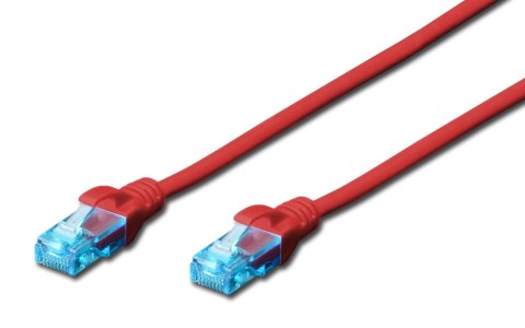 Patchcord DIGITUS UTP kat. 5e 25m PVC czerwony Patchcord DIGITUS UTP kat. 5e 25m PVC czerwony
