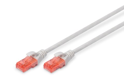 Patchcord DIGITUS UTP kat. 6 0,5m PVC szary Patchcord DIGITUS UTP kat. 6 0,5m PVC szary