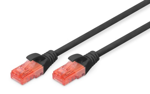 Patchcord DIGITUS UTP kat. 6 1m PVC czarny Patchcord DIGITUS UTP kat. 6 1m PVC czarny