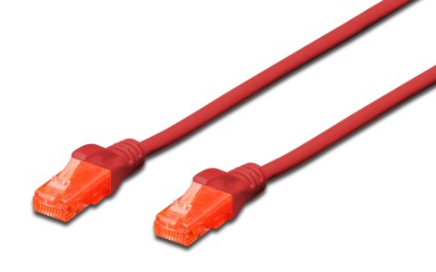 Patchcord DIGITUS UTP kat. 6 1m PVC czerwony Patchcord DIGITUS UTP kat. 6 1m PVC czerwony