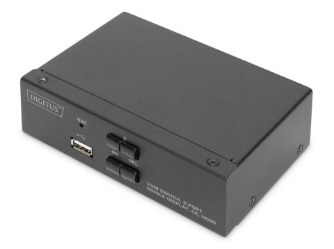 Przełącznik KVM DIGITUS 2 portowy HDMI, 4K 30Hz Przełącznik KVM DIGITUS 2 portowy HDMI, 4K 30Hz