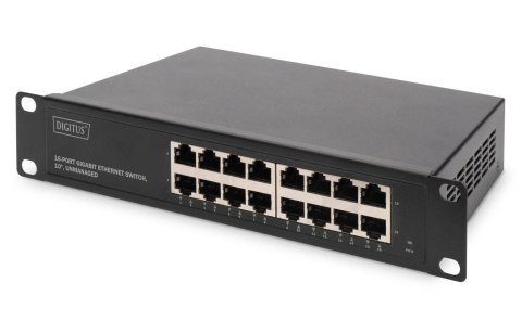 Switch niezarządzalny DIGITUS 10" Rack Gigabit 16x10/100/1000Mbps Switch niezarządzalny DIGITUS 10" Rack Gigabit 16x10/100/1000Mbps