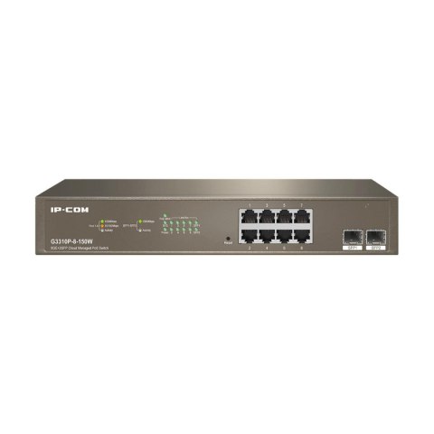 Switch zarządzalny IP-COM By Tenda G3310P-8-150W 8x1GbE 2xSFP PoE 150W Switch zarządzalny IP-COM By Tenda G3310P-8-150W 8x1GbE 2xSFP PoE 150W