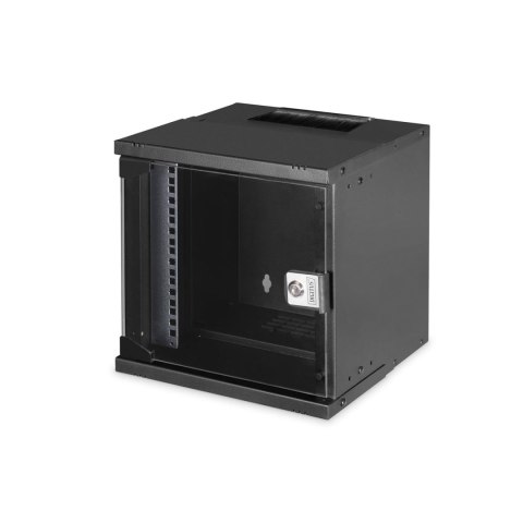 Szafa wisząca jednosekcyjna DIGITUS 10" 6U, SOHO PRO 325 x 315 x 300 mm, drzwi szyba, czarny, niezmontowana, 60kg Szafa wisząca jednosekcyjna DIGITUS 10" 6U, SOHO PRO 325 x 315 x 300 mm, drzwi szyba, czarny, niezmontowana, 60kg