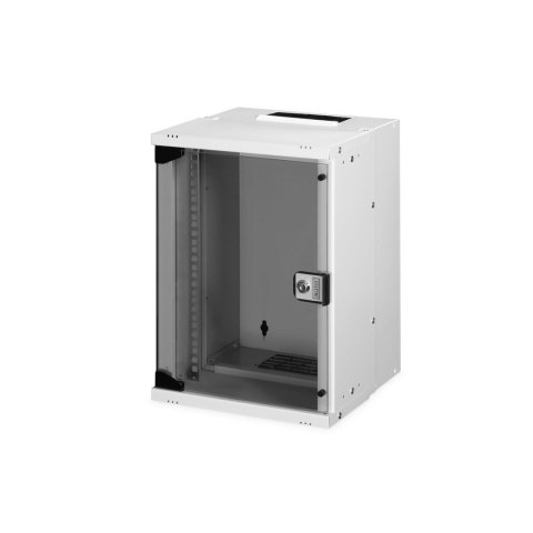 Szafa wisząca jednosekcyjna DIGITUS 10" 9U, SOHO PRO 460 x 315 x 300 mm, drzwi szyba, szary, niezmontowana, 60kg Szafa wisząca jednosekcyjna DIGITUS 10" 9U, SOHO PRO 460 x 315 x 300 mm, drzwi szyba, szary, niezmontowana, 60kg