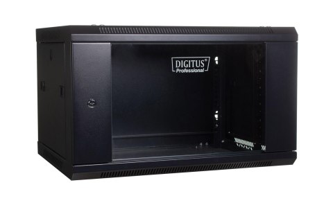Szafa wisząca jednosekcyjna DIGITUS 19" 4U 279/600/450mm drzwi szklane czarna (RAL 9004) niezmontowana Szafa wisząca jednosekcyjna DIGITUS 19" 4U 279/600/450mm drzwi szklane czarna (RAL 9004) niezmontowana