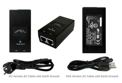 Zasilacz UBIQUITI Passive PoE 15V 0.8A z uziemieniem Zasilacz UBIQUITI Passive PoE 15V 0.8A z uziemieniem