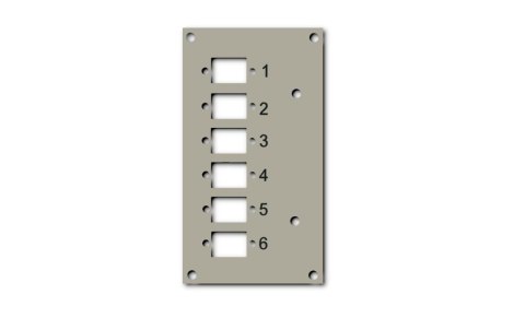 Panel przedni EFB-Elektornik 53705.3V2B do przełącznicy EFB 53705.1V3 na 6 adapterów Panel przedni EFB-Elektornik 53705.3V2B do przełącznicy EFB 53705.1V3 na 6 adapterów