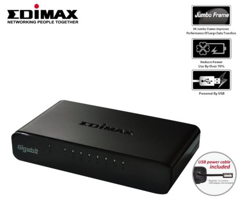 Switch niezarządzalny Edimax ES-5800G V3 8x10/100/1000 Mbps USB Switch niezarządzalny Edimax ES-5800G V3 8x10/100/1000 Mbps USB