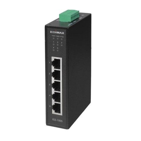 Switch niezarządzalny Edimax IGS-1005 5x10/100/1000 przemysłowy DIN Rail Switch niezarządzalny Edimax IGS-1005 5x10/100/1000 przemysłowy DIN Rail