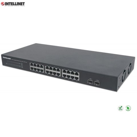 Switch niezarządzalny Intellinet 24x 10/100/1000 Mbps + 2x SFP Switch niezarządzalny Intellinet 24x 10/100/1000 Mbps + 2x SFP