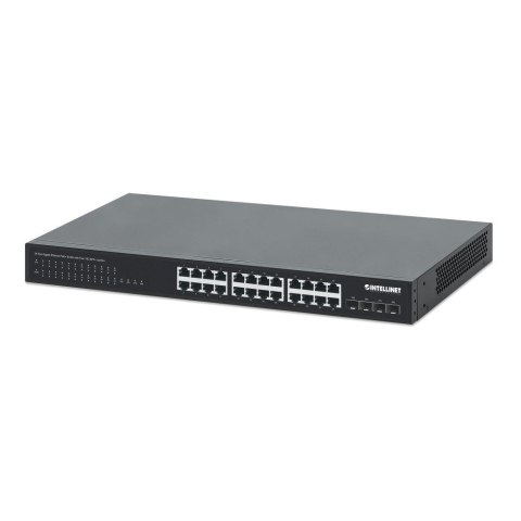 Switch niezarządzalny Intellinet 24x 10/100/1000 Mbps PoE+ 370W + 4x SFP+ 10G Uplink, Rack 19" Switch niezarządzalny Intellinet 24x 10/100/1000 Mbps PoE+ 370W + 4x SFP+ 10G Uplink, Rack 19"
