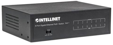 Switch niezarządzalny Intellinet 8x 10/100/1000 Mbps PoE+ 60W desktop Switch niezarządzalny Intellinet 8x 10/100/1000 Mbps PoE+ 60W desktop