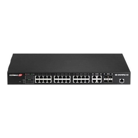 Switch zarządzalny Edimax GS-5424PLC V2 24x10/100/1000 4xSFP Combo PoE+ Switch zarządzalny Edimax GS-5424PLC V2 24x10/100/1000 4xSFP Combo PoE+