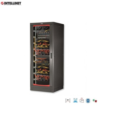 Szafa stojąca, zmontowana Intellinet 27U, 600x800, Rack 19", szklane drzwi, czarna Szafa stojąca, zmontowana Intellinet 27U, 600x800, Rack 19", szklane drzwi, czarna