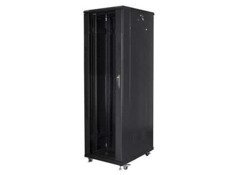 Szafa instalacyjna Rack stojąca 19" 42U 600x1000 czarna Lanberg (flat pack) Szafa instalacyjna Rack stojąca 19" 42U 600x1000 czarna Lanberg (flat pack)
