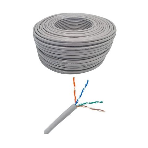 Kabel sieciowy skrętka LAN Netrack cat 5e UTP, szary, 100m , CCA Kabel sieciowy skrętka LAN Netrack cat 5e UTP, szary, 100m , CCA