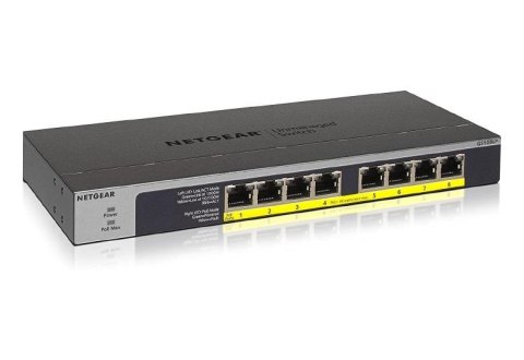 Switch niezarządzalny Netgear GS108LP 8 x 10/100/1000 Mb/s PoE+ (60 W) Switch niezarządzalny Netgear GS108LP 8 x 10/100/1000 Mb/s PoE+ (60 W)