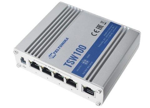 Switch niezarządzalny Teltonika TSW100, 5x Gigabit Ethernet, PoE Switch niezarządzalny Teltonika TSW100, 5x Gigabit Ethernet, PoE