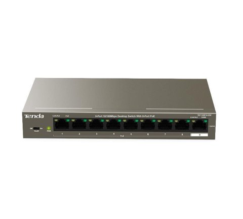 Switch niezarządzalny Tenda TEF1109P 8-port Ethernet Switch 10/100 Mb/s PoE 63W Switch niezarządzalny Tenda TEF1109P 8-port Ethernet Switch 10/100 Mb/s PoE 63W