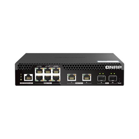Switch zarządzalny QNAP QSW-M2106PR-2S2T 6x 2,5GbE 2x 10GbE 2x SFP+ PoE++ 90W Switch zarządzalny QNAP QSW-M2106PR-2S2T 6x 2,5GbE 2x 10GbE 2x SFP+ PoE++ 90W