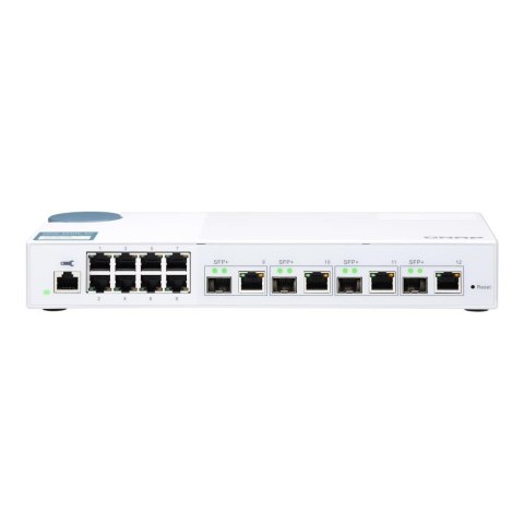 Switch zarządzalny QNAP QSW-M408-4C 8x 1GbE 4x 10GbE SFP+/RJ45 combo Biały Switch zarządzalny QNAP QSW-M408-4C 8x 1GbE 4x 10GbE SFP+/RJ45 combo Biały
