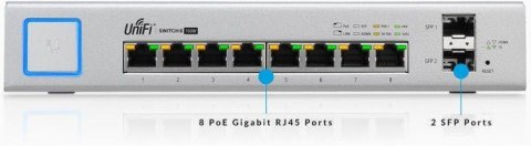 Switch zarządzalny UBIQUITI UniFiSwitch 8 150W 8x10/100/1000 2xSFP PoE+ Switch zarządzalny UBIQUITI UniFiSwitch 8 150W 8x10/100/1000 2xSFP PoE+