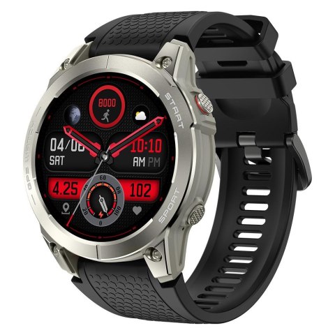Smartwatch sportowy Manta Activ X GPS srebrny + pomarańczowy pasek Smartwatch sportowy Manta Activ X GPS srebrny + pomarańczowy pasek