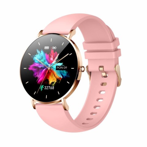 Smartwatch zegarek damski Manta Alexa różowy plus złoty pasek Smartwatch zegarek damski Manta Alexa różowy plus złoty pasek