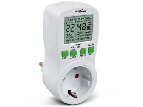 Timer cyfrowy GreenBlue GB107G 16 programów max 240 programów wersja niemiecka Timer cyfrowy GreenBlue GB107G 16 programów max 240 programów wersja niemiecka