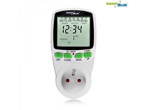 Włącznik czasowy - timer cyfrowy GreenBlue GB105 16 programów max 240 programów Włącznik czasowy - timer cyfrowy GreenBlue GB105 16 programów max 240 programów