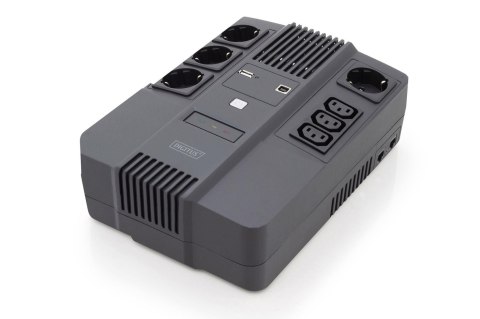 Zasilacz awaryjny UPS DIGITUS Line-Interactive 600VA/360W AVR 4xSCHUKO 3xIEC C13 1xUSB A 1x USB B RJ45 Zasilacz awaryjny UPS DIGITUS Line-Interactive 600VA/360W AVR 4xSCHUKO 3xIEC C13 1xUSB A 1x USB B RJ45