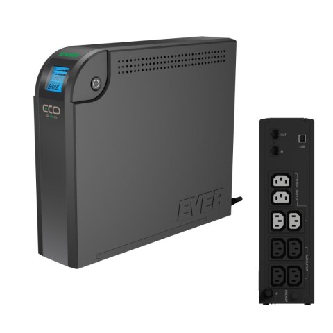 Zasilacz awaryjny UPS Ever ECO LCD 800VA 4xIEC USB LCD Bl Zasilacz awaryjny UPS Ever ECO LCD 800VA 4xIEC USB LCD Bl