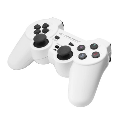 Gamepad PC USB Esperanza "Warrior" biało/czarny Gamepad PC USB Esperanza "Warrior" biało/czarny