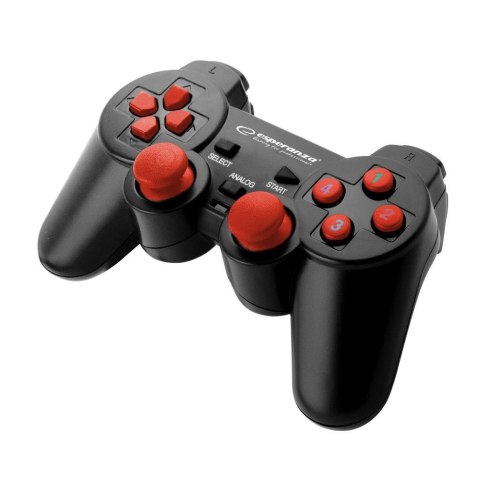 Gamepad PC USB Esperanza "Warrior" czarno/czerwony Gamepad PC USB Esperanza "Warrior" czarno/czerwony