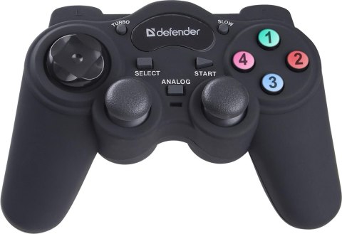 Gamepad przewodowy Defender GAME RACER, tryb turbo, efekt wibracji, USB/PS2/PS3 Gamepad przewodowy Defender GAME RACER, tryb turbo, efekt wibracji, USB/PS2/PS3