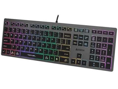Klawiatura przewodowa A4Tech FSTYLER FX60H (Neon Backlit) czarno-grafitowa Klawiatura przewodowa A4Tech FSTYLER FX60H (Neon Backlit) czarno-grafitowa
