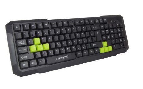 Klawiatura przewodowa Esperanza EGK102G Aspis dla graczy USB zielona Klawiatura przewodowa Esperanza EGK102G Aspis dla graczy USB zielona