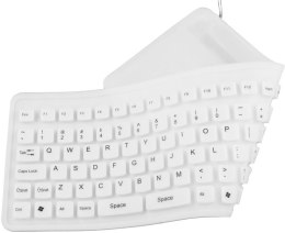 Klawiatura przewodowa Esperanza EK126W standardowa silikonowa USB/OTG biała