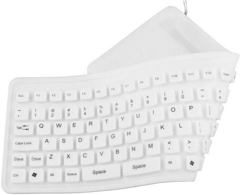 Klawiatura przewodowa Esperanza EK126W standardowa silikonowa USB/OTG biała Klawiatura przewodowa Esperanza EK126W standardowa silikonowa USB/OTG biała