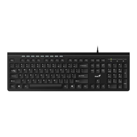 Klawiatura przewodowa Genius Slimstar 230 Offcie black, Full size Klawiatura przewodowa Genius Slimstar 230 Offcie black, Full size