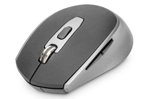 Mysz bezprzewodowa DIGITUS optyczna 1600 DPI 6 przycisków 2,4 GHz, czarno-szara Mysz bezprzewodowa DIGITUS optyczna 1600 DPI 6 przycisków 2,4 GHz, czarno-szara