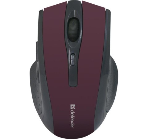Mysz bezprzewodowa Defender ACCURA MM-665 optyczna 1600dpi 6P burgundowa Mysz bezprzewodowa Defender ACCURA MM-665 optyczna 1600dpi 6P burgundowa