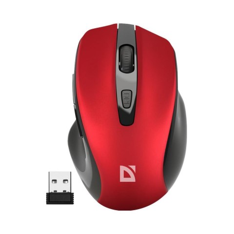 Mysz bezprzewodowa Defender PRIME MB-053 optyczna bezklikowa silent 1600dpi czerwona Mysz bezprzewodowa Defender PRIME MB-053 optyczna bezklikowa silent 1600dpi czerwona