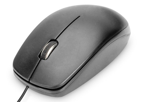 Mysz przewodowa DIGITUS optyczna 1200 DPI 3 przyciski czarna kabel 1.5m Mysz przewodowa DIGITUS optyczna 1200 DPI 3 przyciski czarna kabel 1.5m